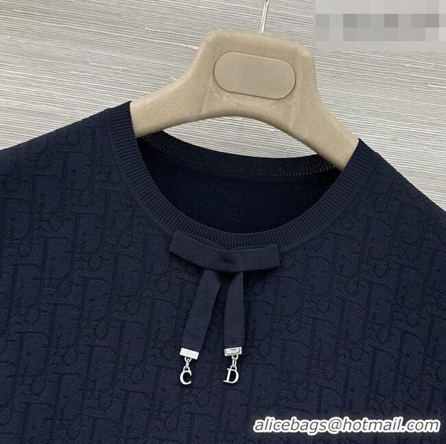 Top Design Dior Knit Short-sleeved Sweater D0414230 Black 2026