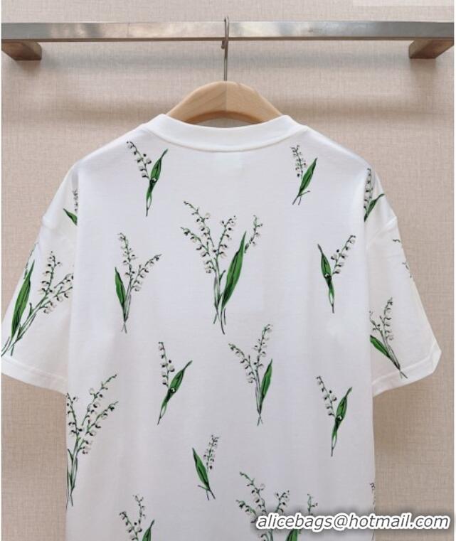 Buy Discount Dior Cotton T-shirt D041452 White/Green 2026