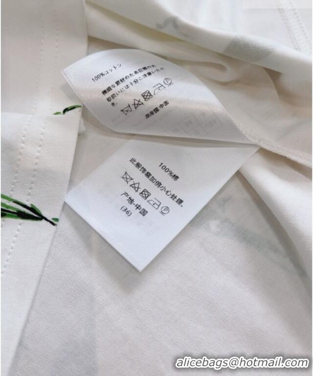 Buy Discount Dior Cotton T-shirt D041452 White/Green 2026