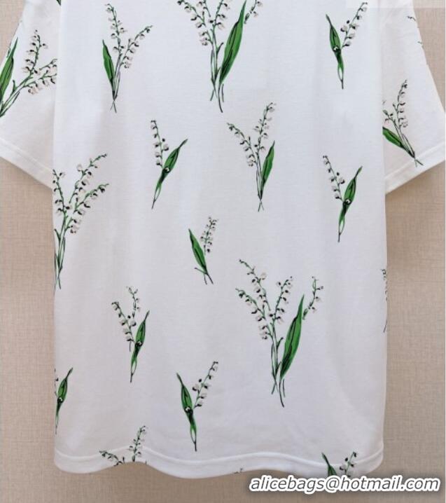 Buy Discount Dior Cotton T-shirt D041452 White/Green 2026