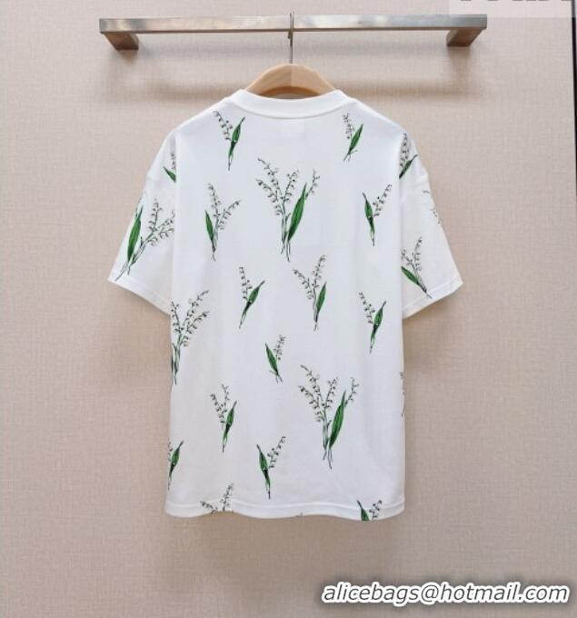 Buy Discount Dior Cotton T-shirt D041452 White/Green 2026
