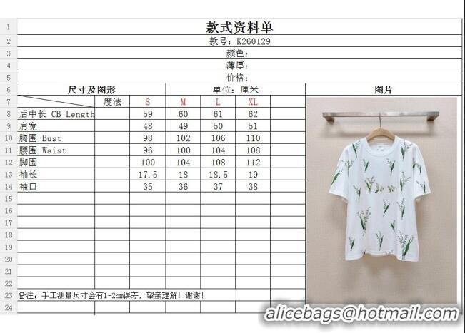 Buy Discount Dior Cotton T-shirt D041452 White/Green 2026