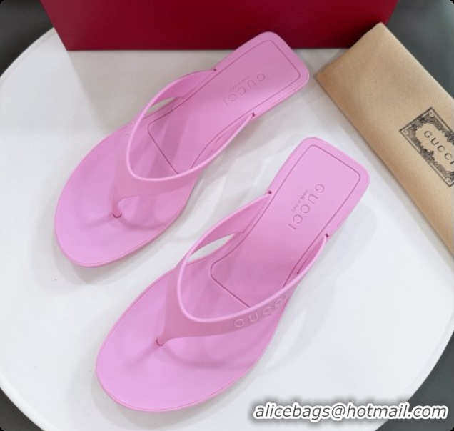 Charming Gucci Rubber Vittoria Thong Sandals Pink 6080761 2026