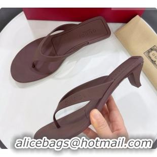Popular Style Gucci Rubber Vittoria Thong Sandals 6080761 Brown 2026