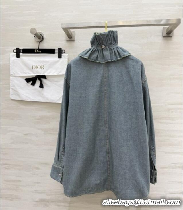 Buy New Cheap Dior Denim Blue Shirt D42115 2026