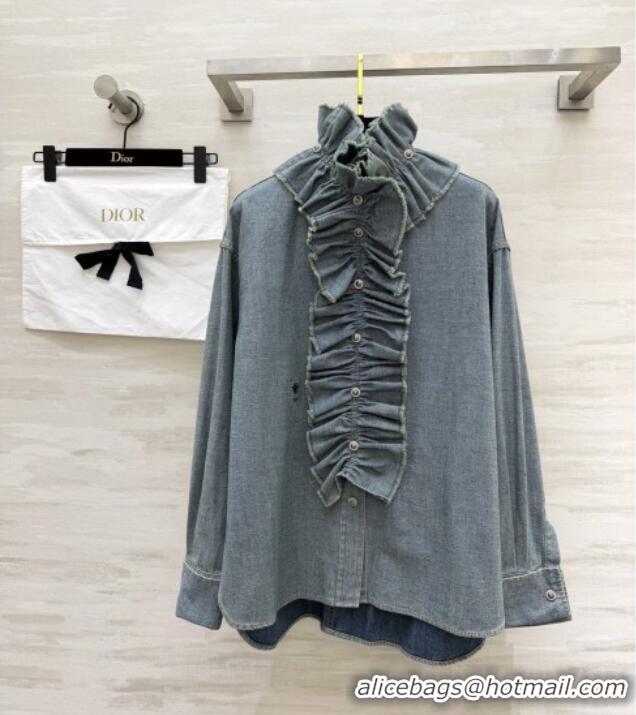 Buy New Cheap Dior Denim Blue Shirt D42115 2026