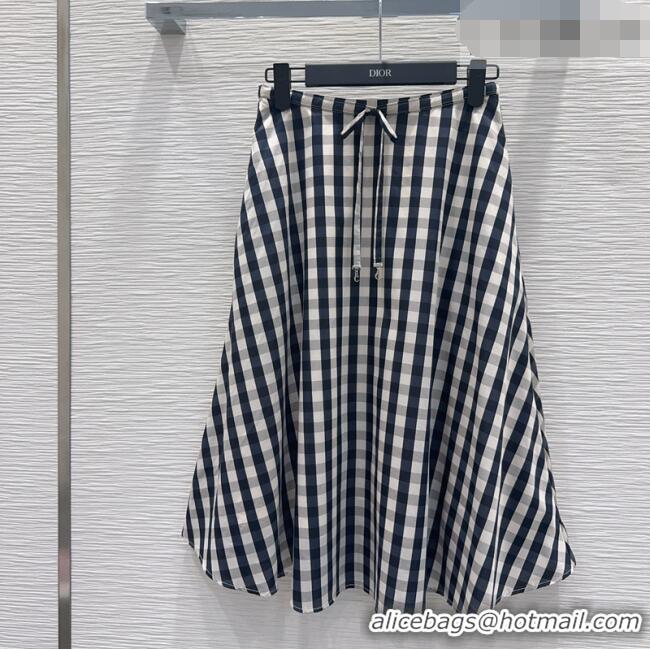 Buy Cheapest Dior Plaid Skirt DR042207 Black/White/Grey 2026