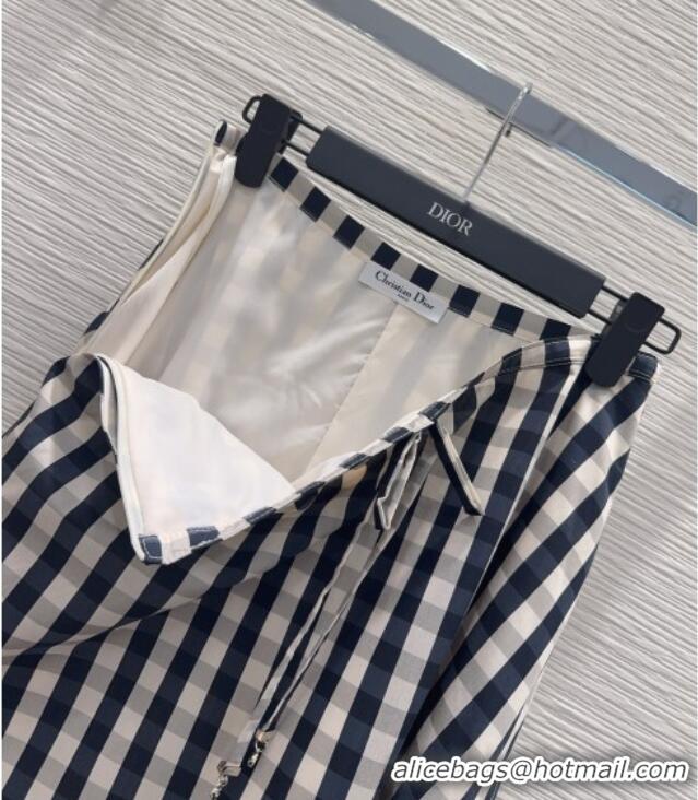 Buy Cheapest Dior Plaid Skirt DR042207 Black/White/Grey 2026
