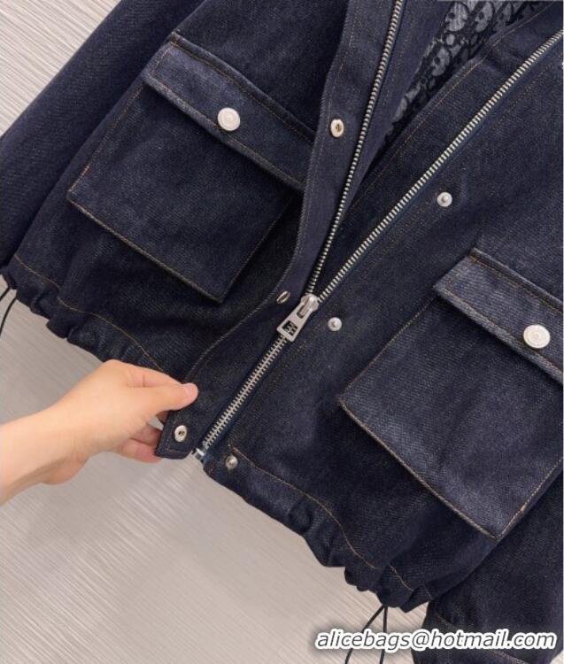 Top Grade Dior Cotton Denim Jacket DR042208 Dark Blue 2026