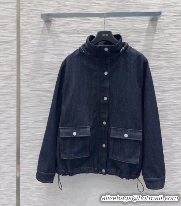 Top Grade Dior Cotton Denim Jacket DR042208 Dark Blue 2026