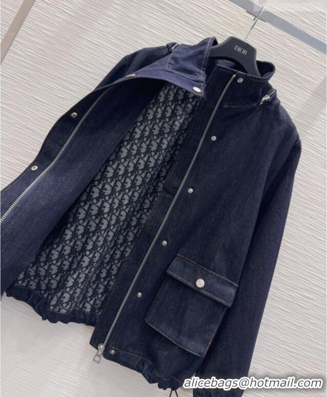 Top Grade Dior Cotton Denim Jacket DR042208 Dark Blue 2026