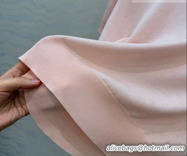 Good Looking Dior Knit Short-sleeved Sweater with Clover Embroidery DR042211 Pink 2026