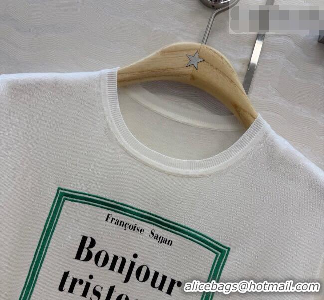 Fashionable Cheap Dior Silk Short-sleeved Sweater DR042216 White 2026