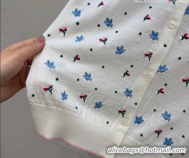 Buy Discount Dior Embroidered Cardigan DR042217 White 2026