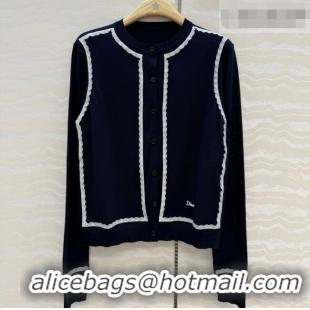 Grade Quality Dior Lace Trim Cardigan DR042214 Blue 2026