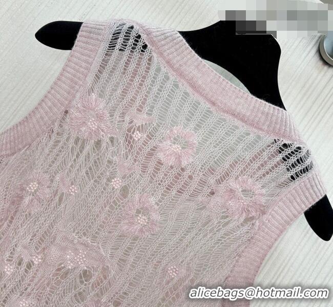 Good Quality Dior Mesh and Bloom Vest DR042216 Pink 2026