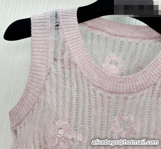 Good Quality Dior Mesh and Bloom Vest DR042216 Pink 2026