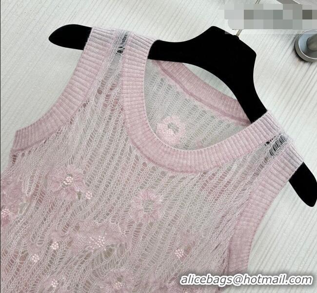 Good Quality Dior Mesh and Bloom Vest DR042216 Pink 2026
