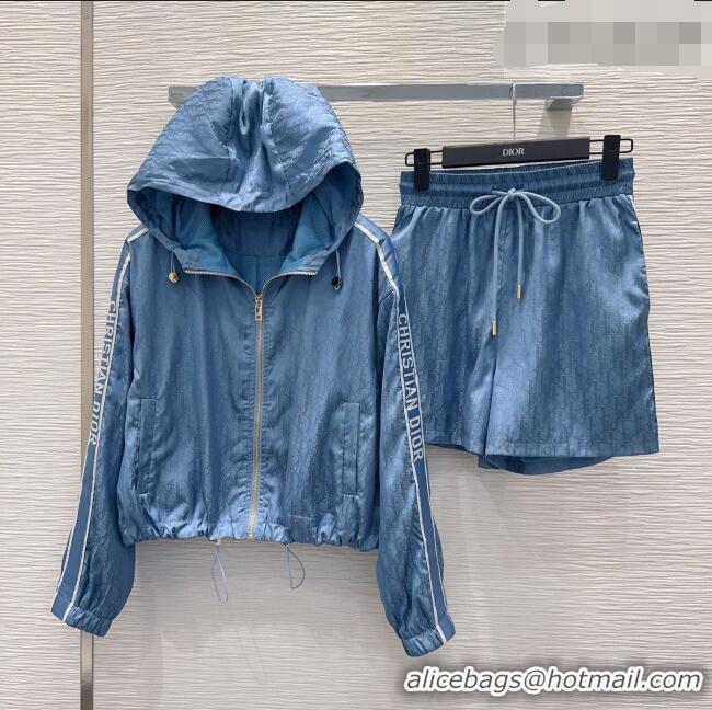 Modern Classic Dior Jacket and Shorts Set DR042301 Blue 2026