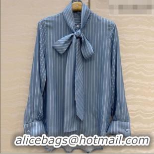 Traditional Discount Dior D-Striped Silk Shirt DR042306 Blue 2026