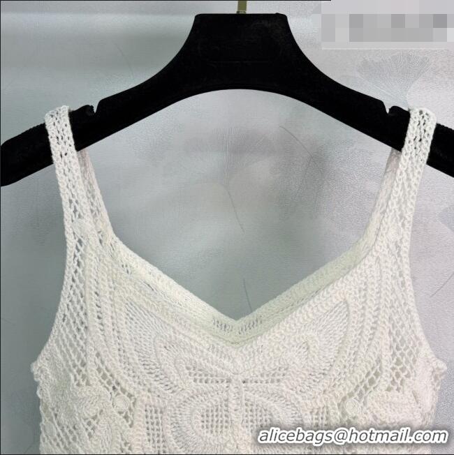Pretty Style Dior Knit Crochet Vest DR042312 White/Black 2026