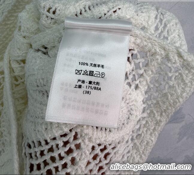 Pretty Style Dior Knit Crochet Vest DR042312 White/Black 2026