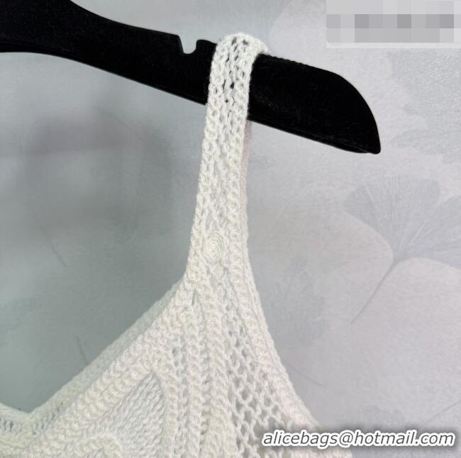 Pretty Style Dior Knit Crochet Vest DR042312 White/Black 2026