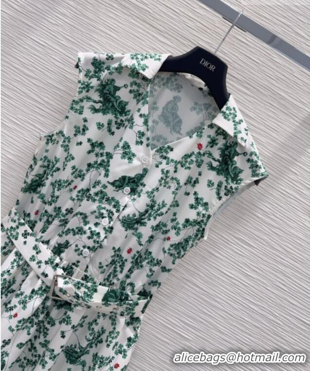 Best Product Dior Printed Dress DR042323 Green 2026