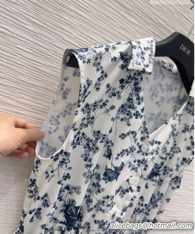 Luxury Design Dior Printed Dress DR042323 Blue 2026
