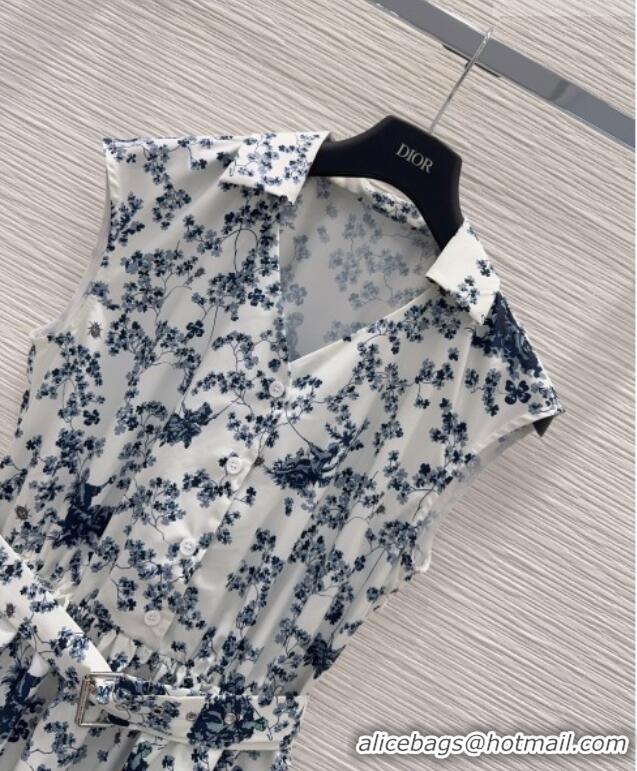 Luxury Design Dior Printed Dress DR042323 Blue 2026