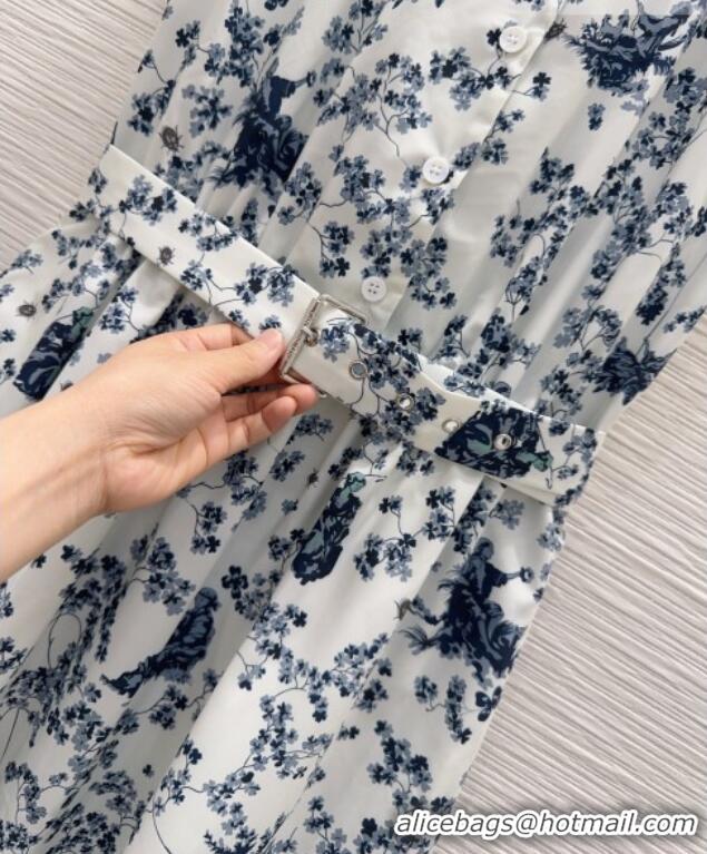 Luxury Design Dior Printed Dress DR042323 Blue 2026