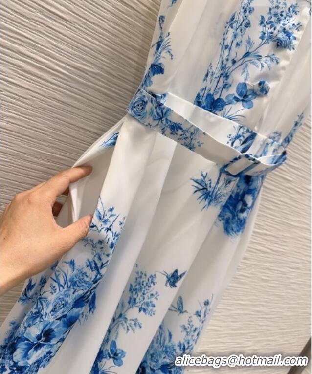 New Fashion Dior Printed Dress DR042331 White/Blue 2026