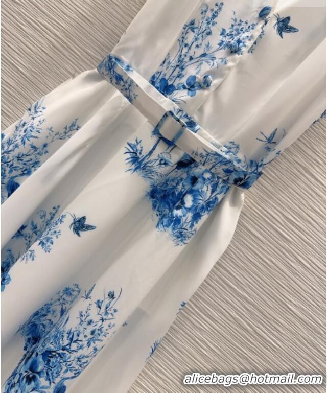 New Fashion Dior Printed Dress DR042331 White/Blue 2026