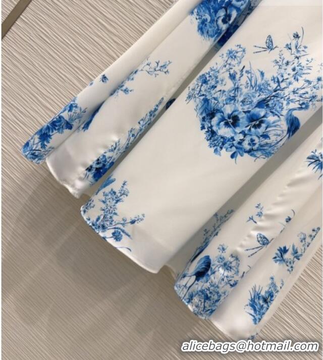 Luxury Cheap Dior Printed Skirt DR042331 White/Blue 2026