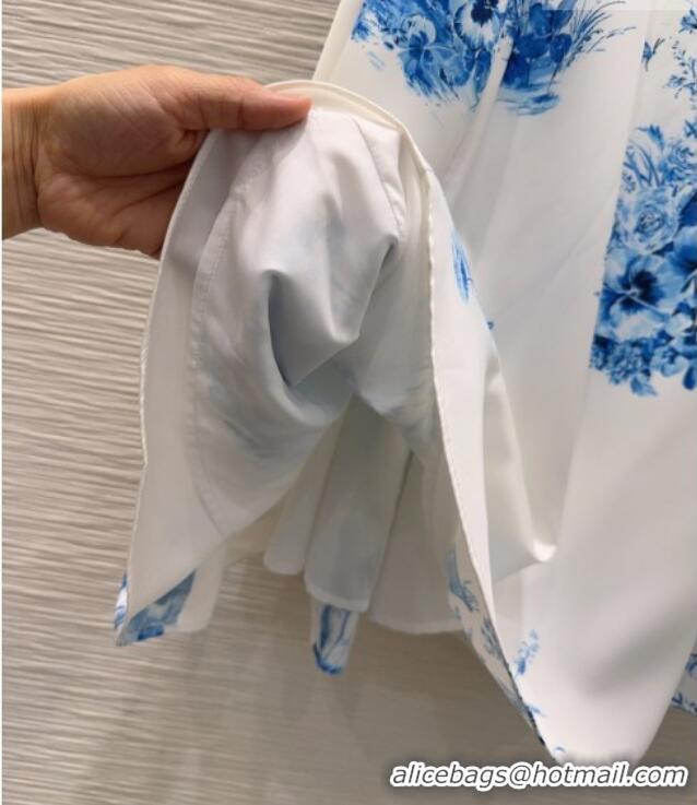 Luxury Cheap Dior Printed Skirt DR042331 White/Blue 2026