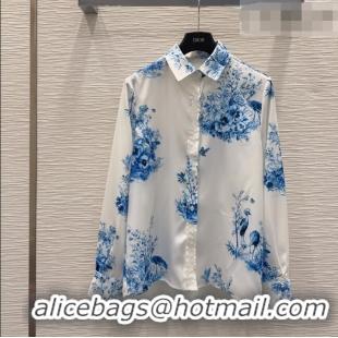 Unique Promotional Dior Printed Shirt DR042331 White/Blue 2026