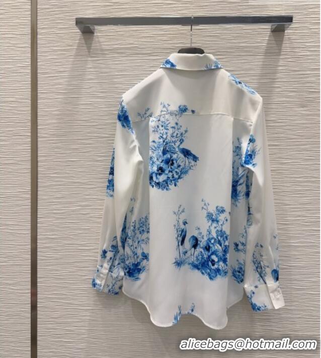 Unique Promotional Dior Printed Shirt DR042331 White/Blue 2026