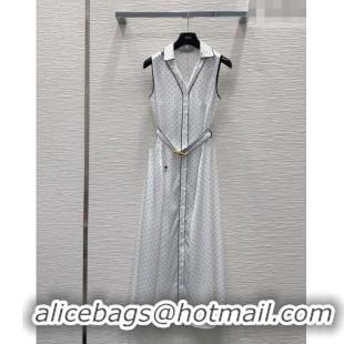 Stylish Discount Dior Dotted Printed Dress DR042332 White 2026