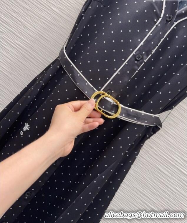 Top Design Dior Dotted Printed Dress DR042332 Black 2026