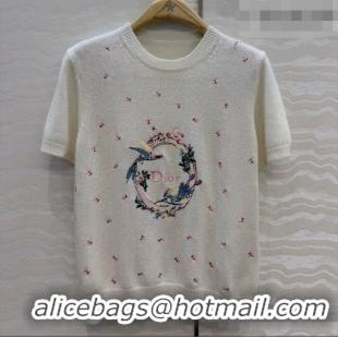 Grade Quality Dior Cashmere Short-sleeved Sweater D081226 Beige 2026