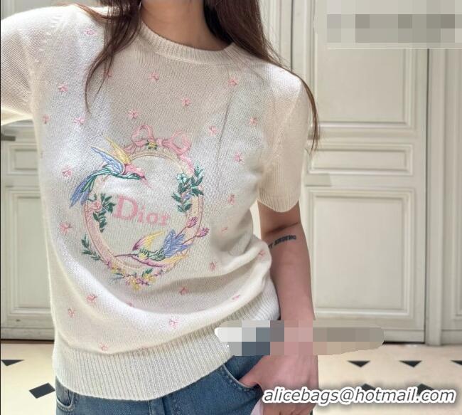 Grade Quality Dior Cashmere Short-sleeved Sweater D081226 Beige 2026