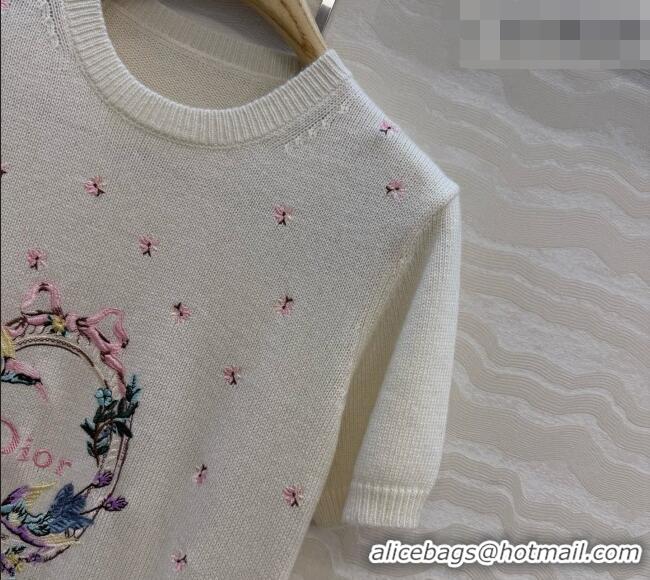 Grade Quality Dior Cashmere Short-sleeved Sweater D081226 Beige 2026