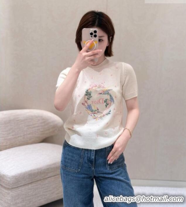 Grade Quality Dior Cashmere Short-sleeved Sweater D081226 Beige 2026