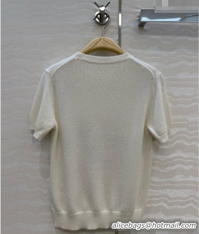 Grade Quality Dior Cashmere Short-sleeved Sweater D081226 Beige 2026