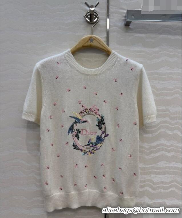 Grade Quality Dior Cashmere Short-sleeved Sweater D081226 Beige 2026