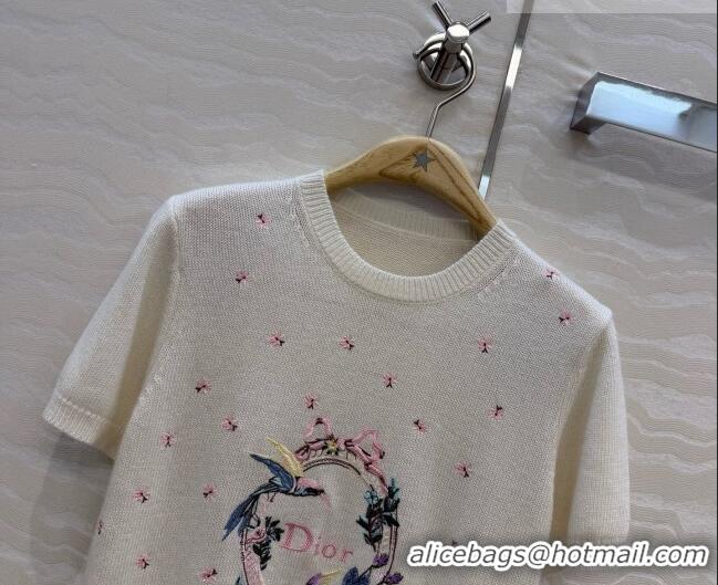 Grade Quality Dior Cashmere Short-sleeved Sweater D081226 Beige 2026