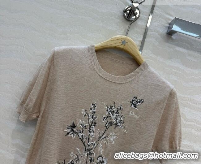 Unique Inexpensive Dior Wool Short-sleeved Sweater D081228 Beige 2026