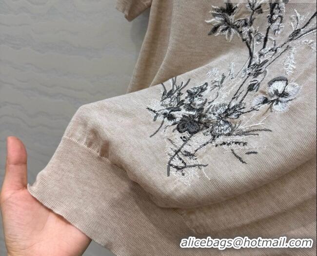 Unique Inexpensive Dior Wool Short-sleeved Sweater D081228 Beige 2026