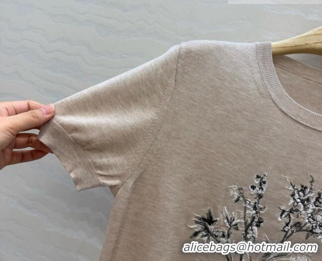 Unique Inexpensive Dior Wool Short-sleeved Sweater D081228 Beige 2026
