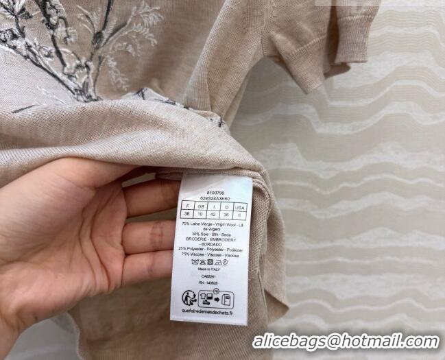 Unique Inexpensive Dior Wool Short-sleeved Sweater D081228 Beige 2026